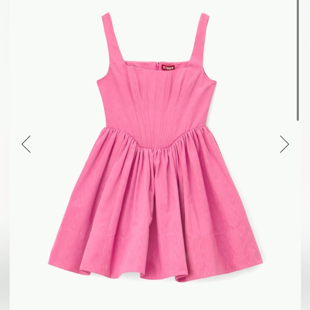 STAUD Pink Mini Dress